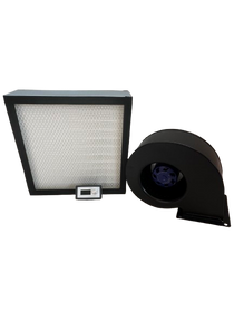 Laminar Flow Hood Kit | 12"x12"x3" H13 Mini Pleat HEPA Filter, Blower Fan, and Controller