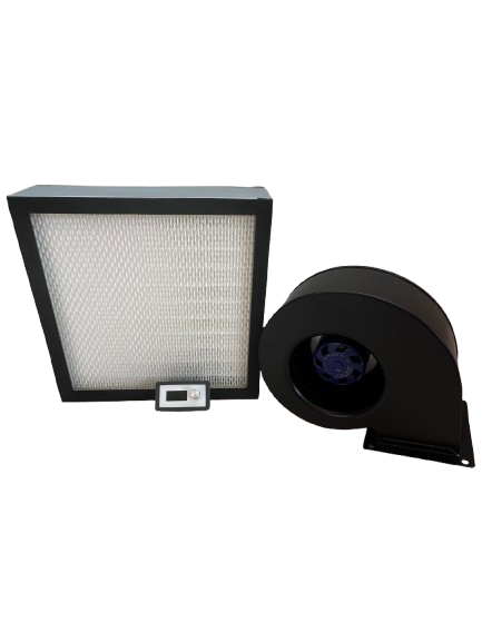 Laminar Flow Hood Kit | 12"x12"x3" H13 Mini Pleat HEPA Filter, Blower Fan, and Controller