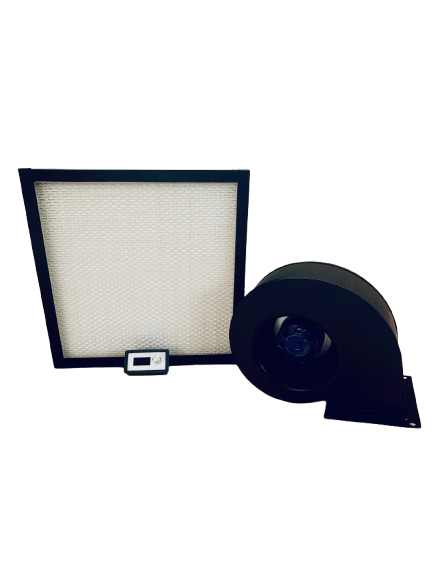 Laminar Flow Hood Kit | 14"x14"x4" H14 Mini Pleat HEPA Filter, Blower Fan, and Controller